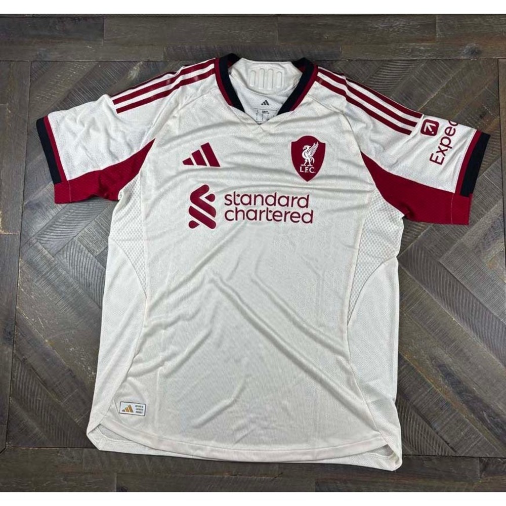 Adidas Liverpool FC 2023-24 Away Authentic Jersey Large White JV6488 LFC NWT
